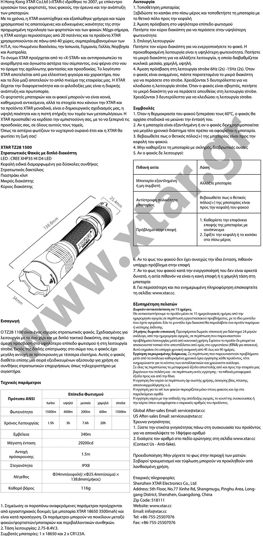 Xtar TZ28 1500lm WEB 2