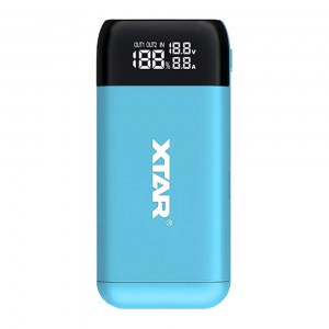 XTAR PB2S Φορτιστής μπαταριών & Powerbank Blue