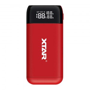 XTAR PB2S Φορτιστής μπαταριών & Powerbank Red